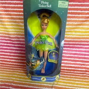 Disney Peter Pan Flying Tinker Bell Doll - Green and Blue